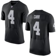 Oakland Raiders Nike Elite Style Team Color Black Jersey #4 CARR