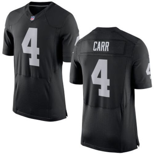 Oakland Raiders Nike Elite Style Team Color Black Jersey #4 CARR