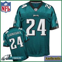 Philadelphia Eagles NFL Authentic Green Football Jersey #24 Nnamdi Asomugha