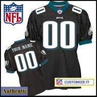 Philadelphia Eagles RBK Style Authentic Alt Black Jersey (Pick A Player)