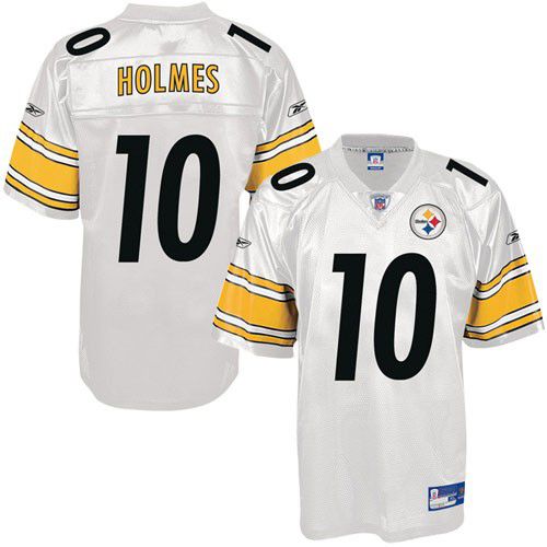 Pittsburgh Steelers NFL White Football Jersey #10 Santonio Holmes