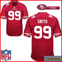 San Francisco 49ers NFL Authentic Red Football Jersey #99 Aldon Smith