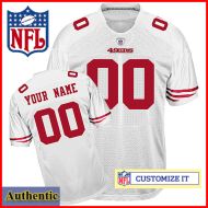 San Francisco 49ers RBK Style  Authentic White Jersey (Pick A Player)