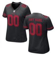 Nike Style Women's San Francisco 49ers Customized Alternate Black Jersey (Any Name Number)