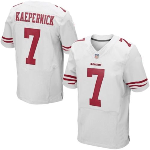 San Francisco 49ers Nike Elite Style Away White Jersey #7 Colin Kaepernick