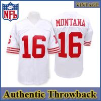 San Francisco 49ers Authentic Style Throwback White Jersey #16 Joe Montana