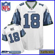 Seattle Seahawks NFL Authentic White Football Jersey #18 Sidney Rice