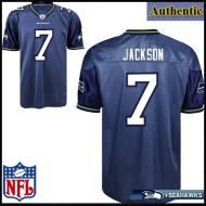 Seattle Seahawks NFL Authentic Blue Football Jersey #7 Tarvaris Jackson