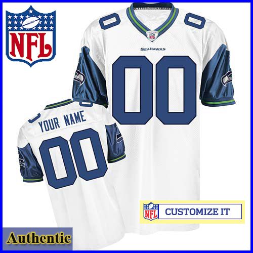 Seattle Seahawks RBK Style Authentic White Youth Jersey