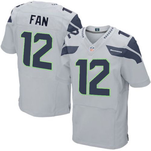 Seattle Seahawks Nike Elite Style Alternate Gray Jersey (Pick A Name)