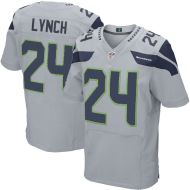 Seattle Seahawks Nike Elite Style Marshawn Lynch  #24 Alternate Gray Jersey