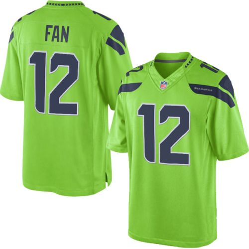 Seattle Seahawks Nike Elite Style Green Color Rush Legend Jersey  FAN 12