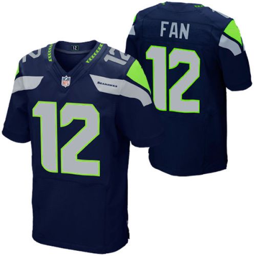 Seattle Seahawks Nike Elite Style Team Color Blue Jersey Fan 12