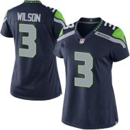 Nike Style Women's Seattle Seahawks Russell Wilson #3  Blue Jersey 