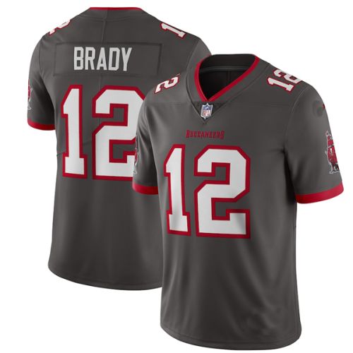 Tampa Bay Buccaneers Brady Era 12 Nike Elite Style Alt Pewter Jersey