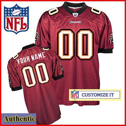 Tampa Bay Buccaneers RBK Style Authentic Home Red Jersey (Pick A Player)