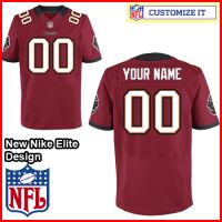 Tampa Bay Buccaneers Nike Elite Team Color Red Jersey (Pick A Name)