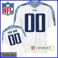 Tennessee Titans RBK Style Authentic White Jersey (Pick A Player)