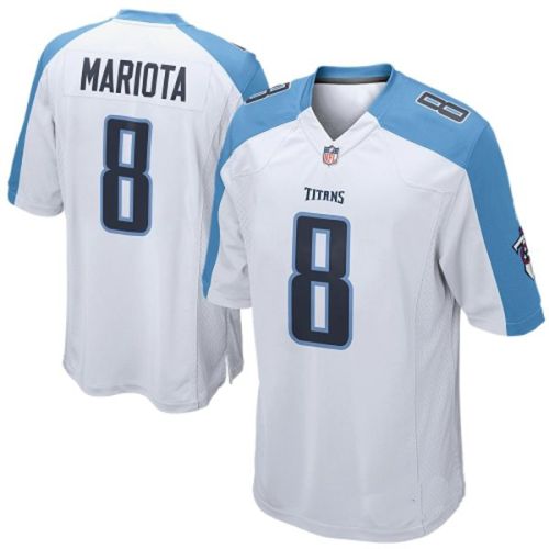 Tennessee Titans Nike Elite Style White Jersey #8 Mariota