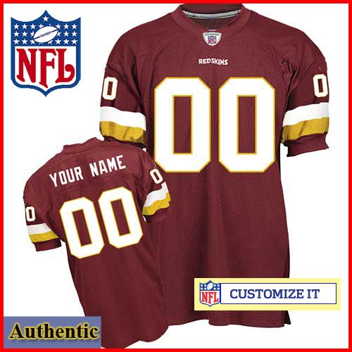 Washington Redskins RBK Style Authentic Home Burgundy Jersey (Pick A Player)