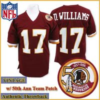 Washington Redskins Authentic Style Throwback Burgundy Jersey #17 Doug Williams