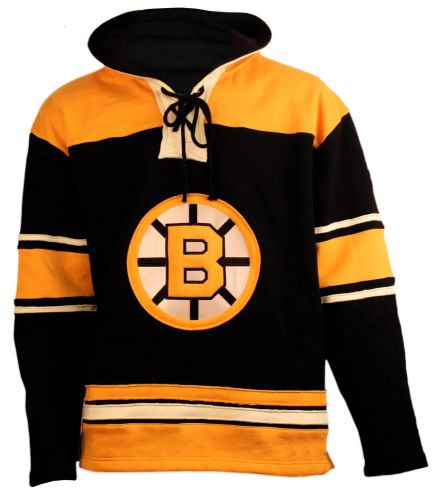 Boston Bruins Bobby Orr #4 Black Lace Heavyweight Hoodie Hockey Jersey