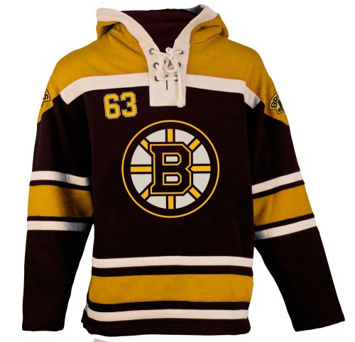 Boston Bruins Brad Marchand #63 Black Lace Heavyweight Hoodie Hockey Jersey