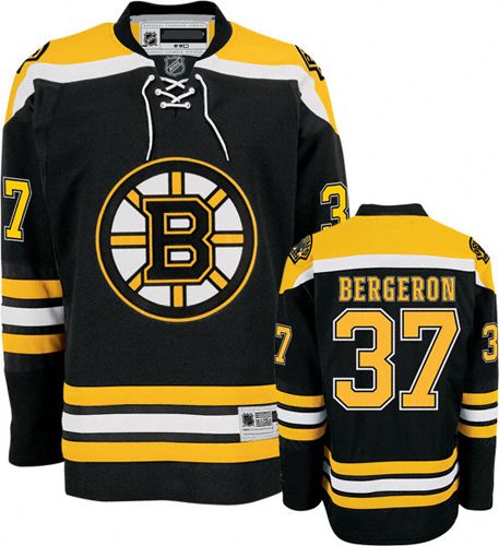 Boston Bruins NHL Premium Black #37 Bergeron Jersey