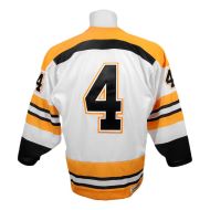 Boston Bruins Authentic Style White Lace Game Jersey #4 Bobby Orr