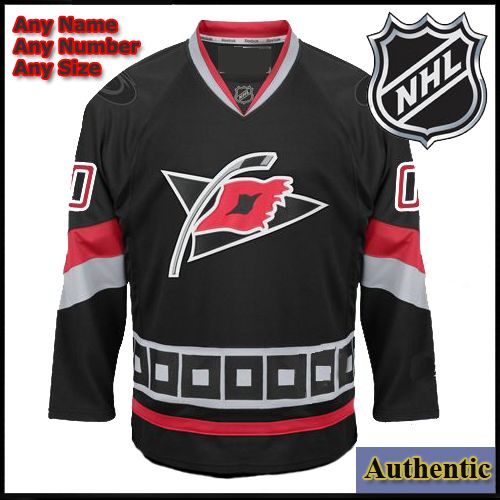 Carolina Hurricanes NHL Authentic Style Third Black Hockey Game Jersey