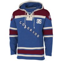 Colorado Avalanche Old Time Blue Lace Heavyweight Hoodie Hockey Jersey