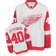 Detroit Red Wings Authentic Style White Road Jersey #40 Henrik Zetterberg