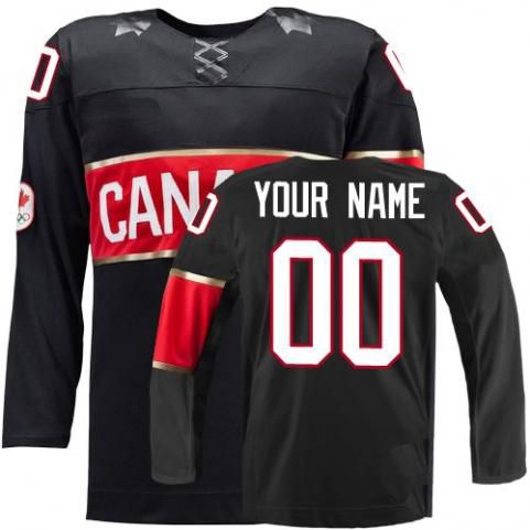 Team Canada 2014 Sochi Winter Olympics Black Jersey (Custom or Blank)