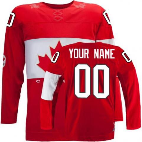 Team Canada 2014 Sochi Winter Olympics Red Jersey (Custom or Blank)