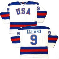 USA Olympic 1980 Miracle on Ice White Neal Broten Hockey Jersey