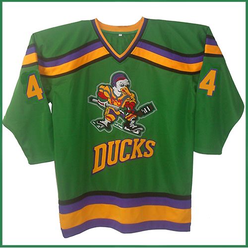 MIGHTY DUCKS MOVIE REED 44 GREEN JERSEY