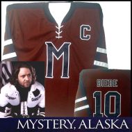 MYSTERY ALASKA MOVIE HOCKEY JERSEY RUSSELL CROWE #10 BIEBE