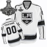 LA Kings Jersey Customized 2014 Stanley Cup Champions White Jersey (Custom or Blank)