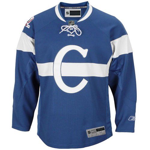 Montreal Canadiens NHL Premium Royal Blue Centennial Hockey Jersey