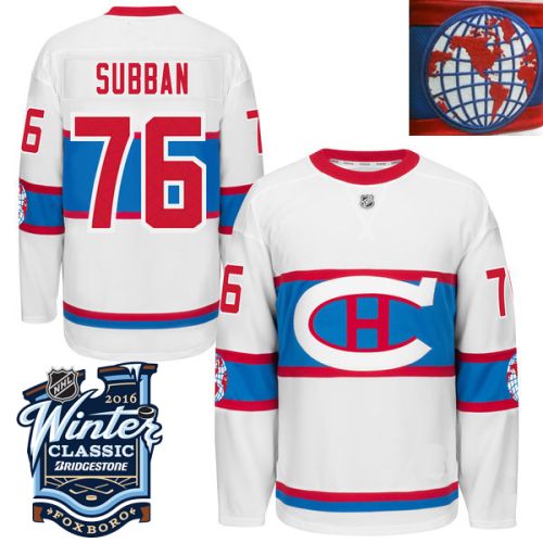 Montreal Canadiens  2016 Winter Classic Mens White Jersey 76 PK Subban  