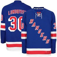 NY Rangers NHL Authentic Style Blue Hockey Jersey #30 Henrik Lundqvist