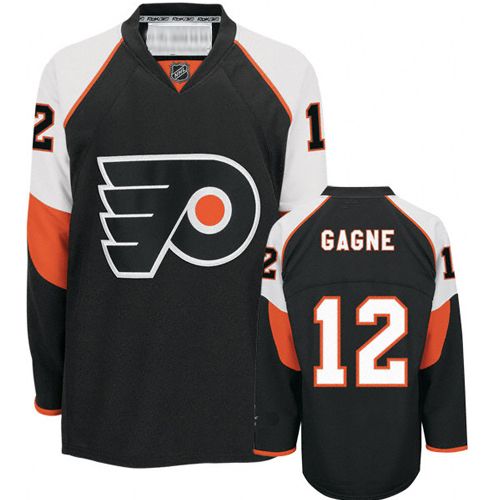 Philadelphia Flyers Authentic Style Black Game Jersey #12 Simon Gagne