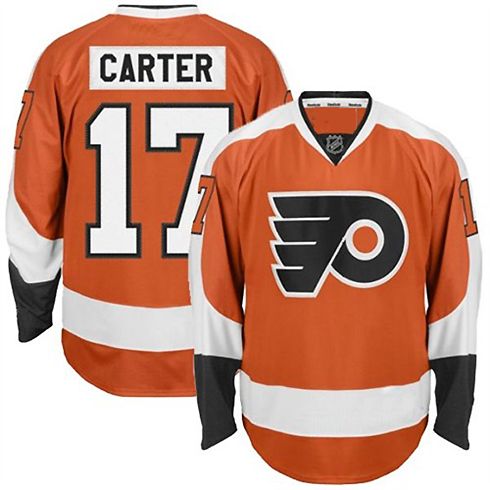 Philadelphia Flyers Authentic Style Orange Hockey Jersey #17 Jeff Carter