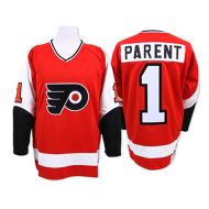 Philadelphia Flyers Authentic Style Orange Classic Game Jersey #1 Bernie Parent