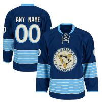 Pittsburgh Penguins Authentic Style Alternate Blue Hockey Jersey (Custom or Blank)