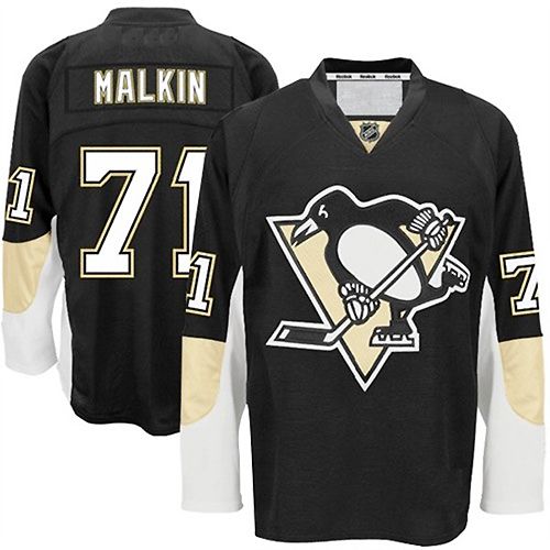 Pittsburgh Penguins Authentic Style Black Hockey Jersey #71 Evgeni Malkin