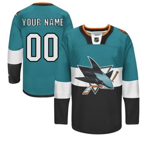 Men's San Jose Sharks Custom Teal 2015 Stadium Series Jersey 