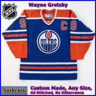 Wayne Gretzky #99 Edmonton Oilers Authentic Style Blue Game Jersey