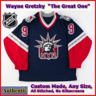 Wayne Gretzky 99 New York Rangers Authentic Style Alt Blue Hockey Jersey