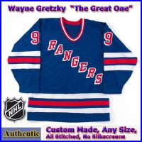 Wayne Gretzky 99  NY Rangers Authentic Style Blue Hockey Jersey